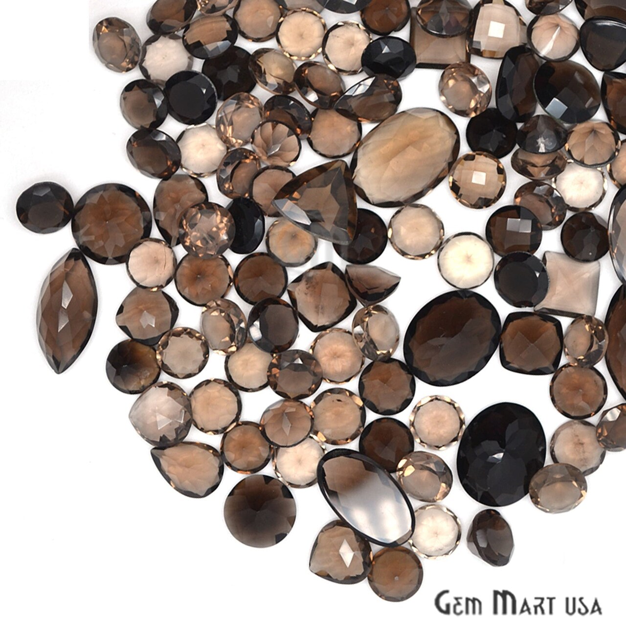 Mixed Gemstone, 100% Natural Semi Precious Gems, Faceted Loose Gems, 10-20mm, Mixed, 100 Carats, GemMartUSA (60010)